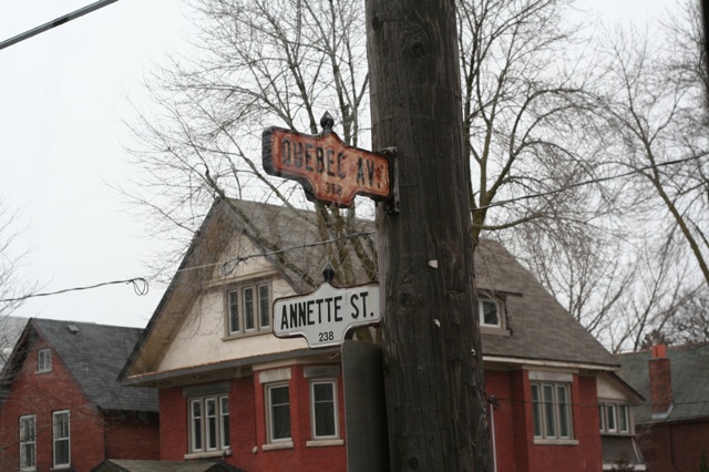 Where Quebec Ave. meets Annette St.