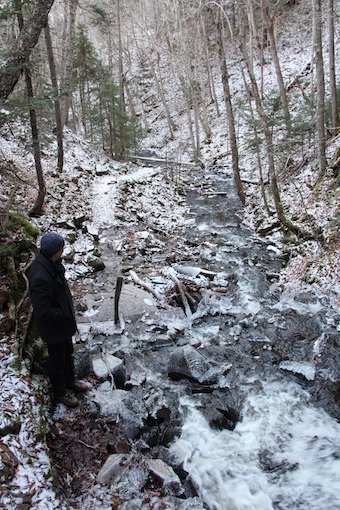 If you look closely, you can see that my dad is wearing his new hat.