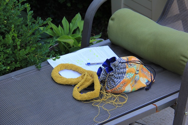 There was less of this than I was hoping for, but I snuck in backyard knitting where I could.