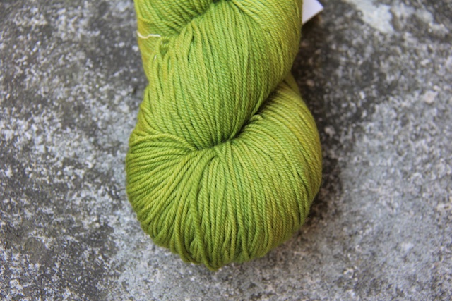 Malabrigo Sock in Lettuce. 