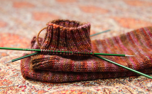 My background knitting. Slow but steady, these are part of my grand plan for increasing my pairs of plain socks.