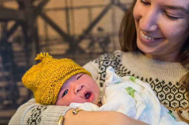 Two days old, already hamming it up. 